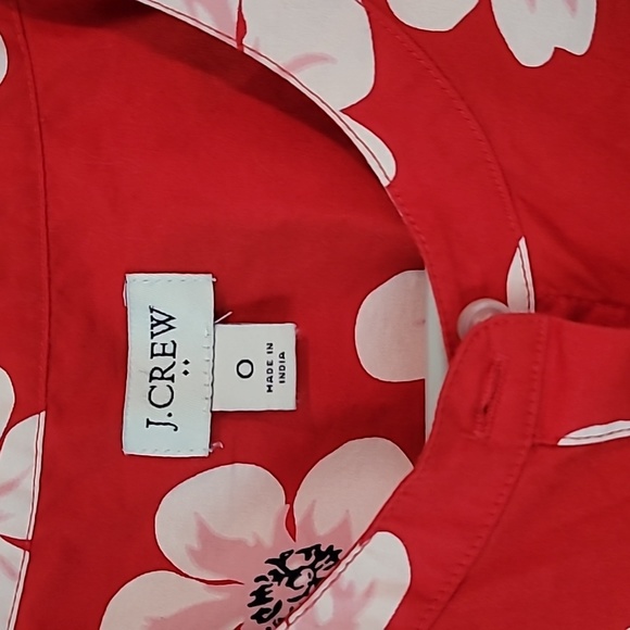 Jcrew red flower size 0 dress - Picture 6 of 8